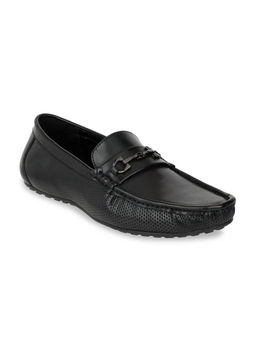 Carlton London - Textured Black Loafers
